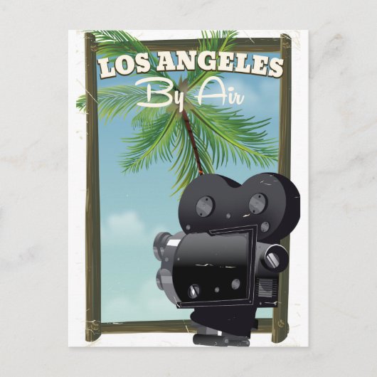 Los Angeles Filmcamera Reisposter Briefkaart (Voorkant)