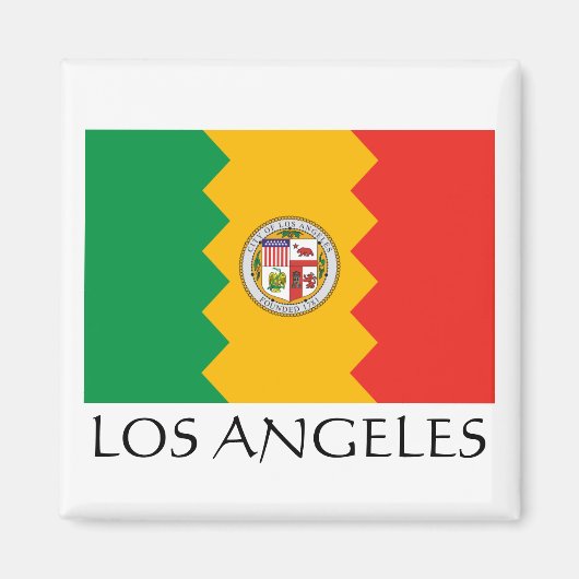 Los Angeles Flag Magneet (Voorkant)