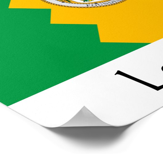 Los Angeles Flag Poster (Hoek)