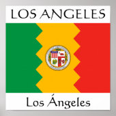 Los Angeles Flag Poster (Voorkant)