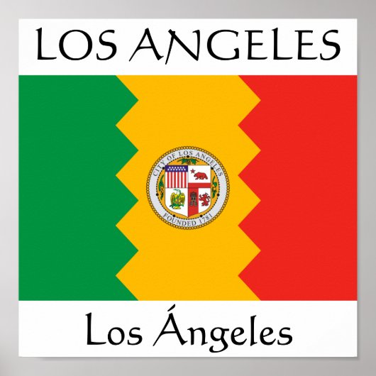 Los Angeles Flag Poster (Voorkant)