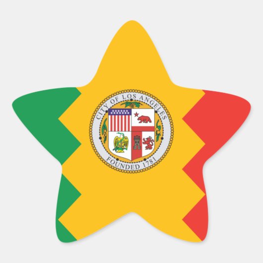Los Angeles Flag Ster Sticker (Voorkant)