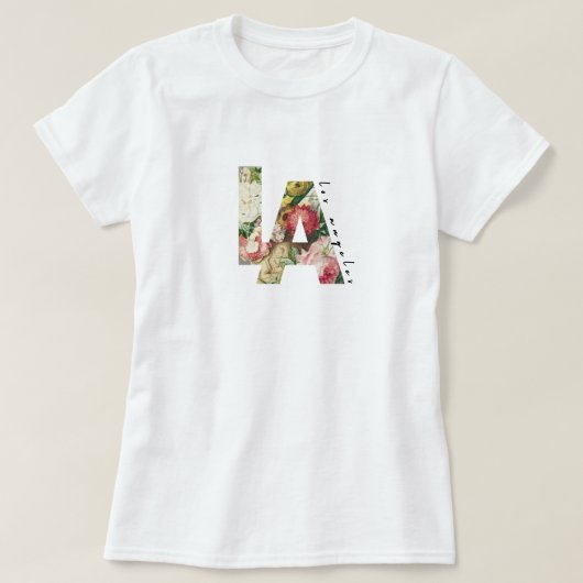 Los Angeles Floral Tri-Blend Shirt (Design voorkant)