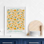 Los Angeles Flower Market Botanical Poster