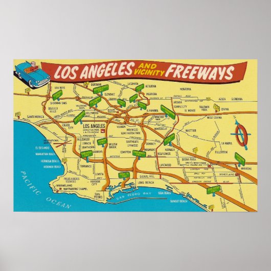 Los Angeles Freeways Poster (Voorkant)