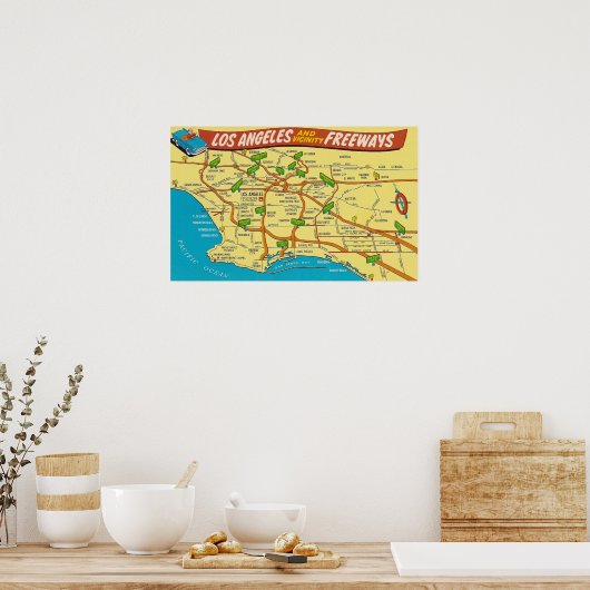 Los Angeles Freeways Poster (Keuken)