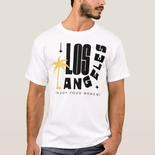 Los Angeles – Geniet van je moment, Retro T-shirt (Voorkant)