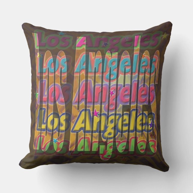 Los Angeles Glans Kussen (Voorkant)
