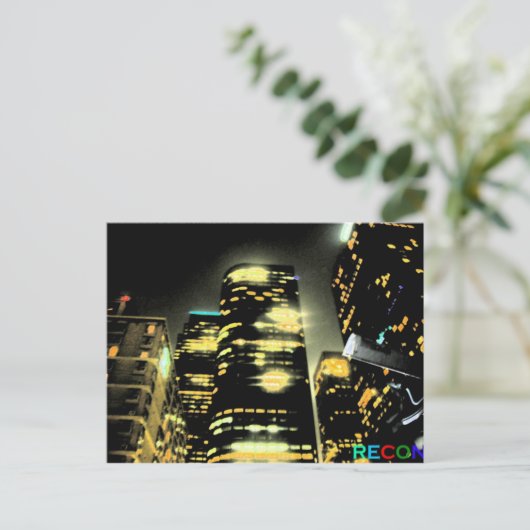 Los Angeles Glow Briefkaart (Staand voorkant)