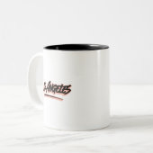 Los Angeles Graffiti Style Tweekleurige Koffiemok (Voorkant links)