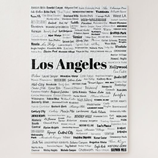 Los Angeles Groepering Terug op White Legpuzzel (Verticaal)