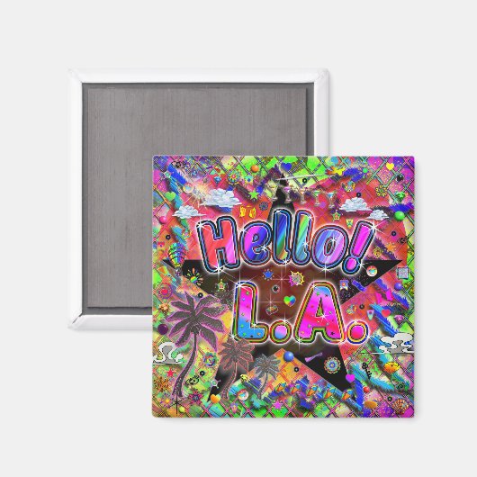Los Angeles Hallo! Magneet! Magneet (Voorkant / Achterkant)