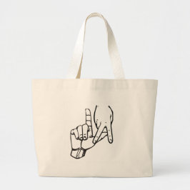 Los Angeles Hand Sign Grote Tote Bag