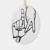 Los Angeles Hand Sign Keramisch Ornament (Rechts)