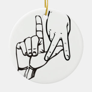 Los Angeles Hand Sign Keramisch Ornament