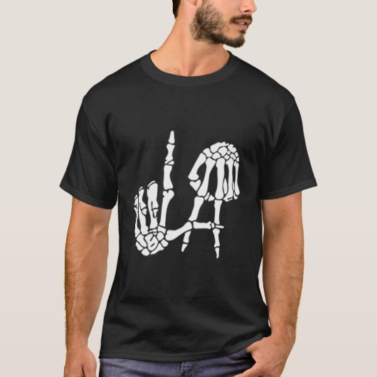 Los Angeles Handteken Skelet T-shirt (Voorkant)