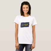 Los Angeles Handwrites Yellow Typography T-shirt (Voorkant volledig)