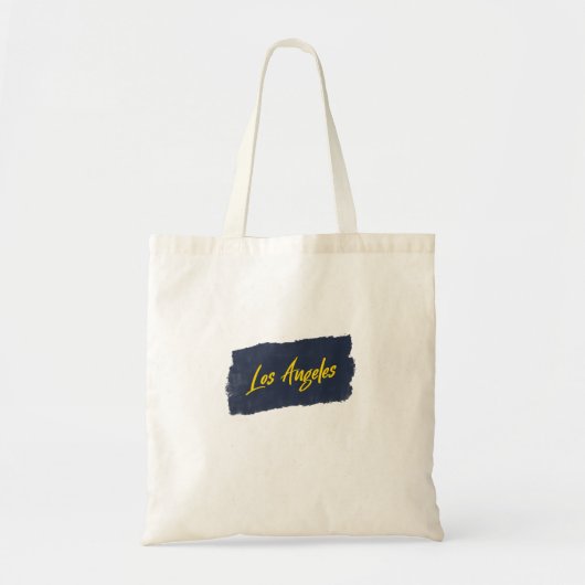 Los Angeles Handwrites Yellow Typography Tote Bag (Voorkant)
