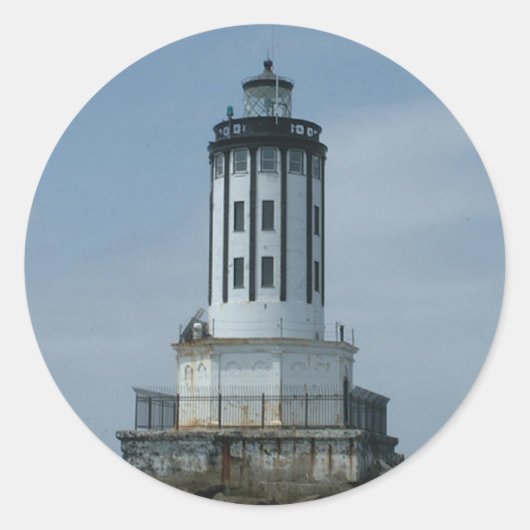 Los Angeles Harbor Lighthouse Ronde Sticker (Voorkant)