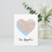 Los Angeles Heart Map Briefkaart (Staand voorkant)