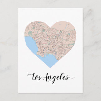 Los Angeles Heart Map Briefkaart
