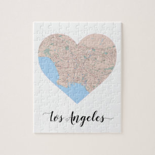 Los Angeles Heart Map Legpuzzel