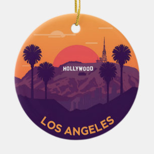  Los Angeles Hollywood zonsondergang Keramisch Ornament