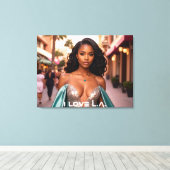 LOS ANGELES - IK HOU VAN L.A. CANVAS AFDRUK (Insitu (Houten vloer))