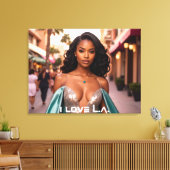 LOS ANGELES - IK HOU VAN L.A. CANVAS AFDRUK (Insitu (Woonkamer))