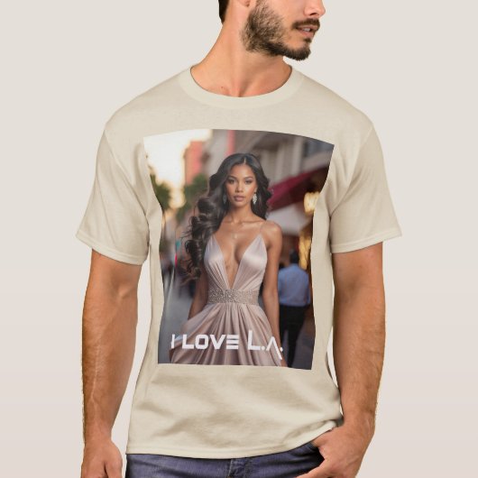 LOS ANGELES - IK HOU VAN LA T-SHIRT (Voorkant)