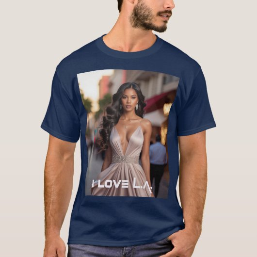 LOS ANGELES - IK HOU VAN LA T-SHIRT (Voorkant)