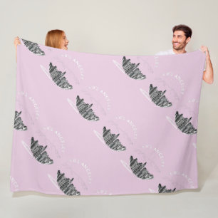 Los Angeles in een glazen bal Fleece Deken