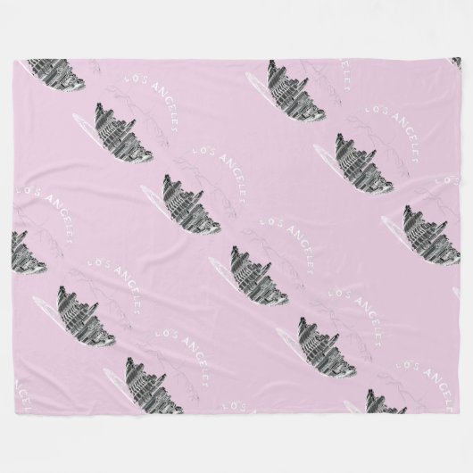 Los Angeles in een glazen bal Fleece Deken (Voorkant (Horizontaal))