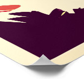 Los Angeles in Sinaasappel, Reizen Poster (Hoek)