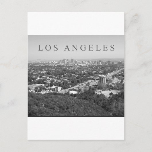 Los Angeles in zwart-wit Briefkaart (Voorkant)