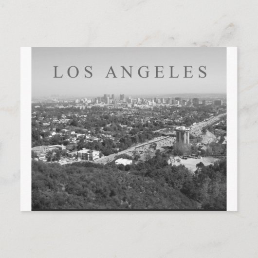 Los Angeles in zwart-wit Briefkaart (Voorkant)