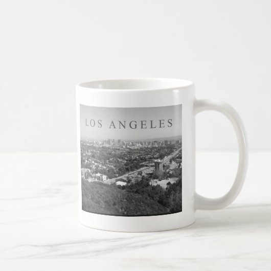 Los Angeles in zwart-wit Koffiemok (Rechts)