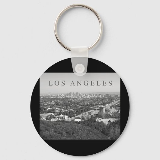 Los Angeles in zwart-wit Sleutelhanger (Voorkant)