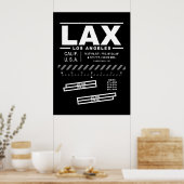 Los Angeles International Airport LAX Poster (Keuken)