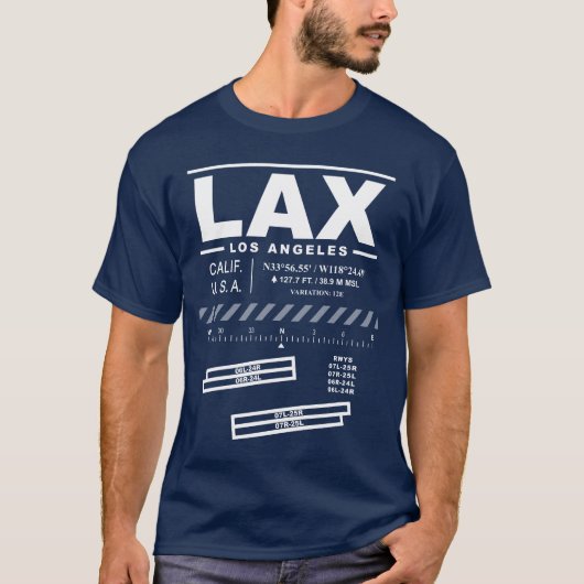 Los Angeles International Airport LAX T-shirt (Voorkant)