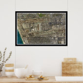 Los Angeles Intl Airport California Satellite Map Poster (Keuken)