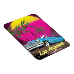 Los Angeles jaren 80 retro reisprint Magneet