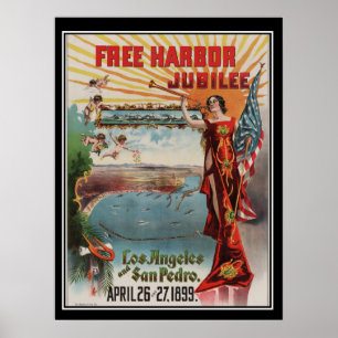 Los Angeles Jubileum 1899 Vintage poster