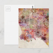 Los Angeles-kaart Briefkaart (Voorkant / Achterkant)