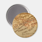 LOS ANGELES  Kaart Magneet (Voorkant / Achterkant)