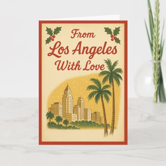  Los Angeles Kerst Opgevouwen Feestdagen Kaart (Voorkant)