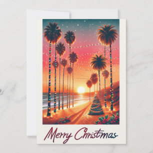 Los Angeles Kerstmagie: Kerstverlichtingskaart Feestdagenkaart