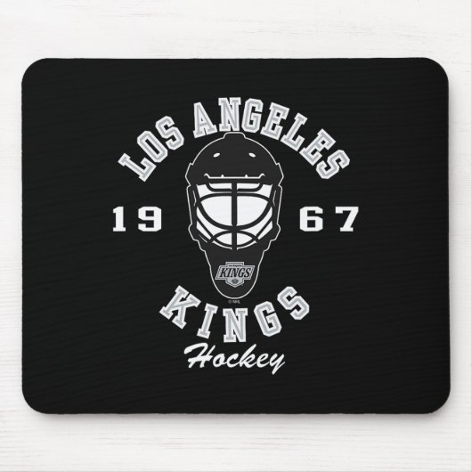 Los Angeles Kings Hockey Mask Dark Heather License Muismat (Voorkant)