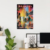 Los Angeles Kunst California Reisposter Jack Poster (Thuiskantoor)