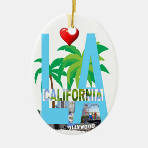 los angeles l ' california city usa america keramisch ornament